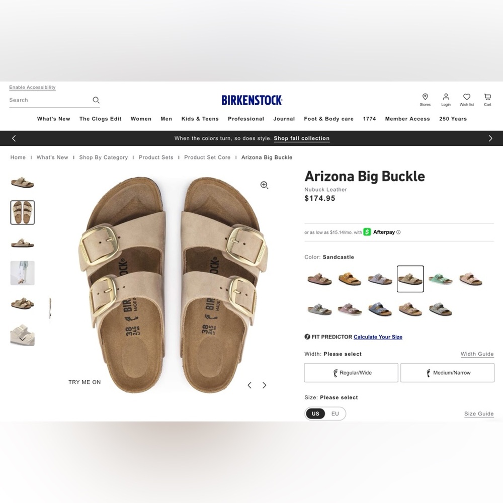 ☀️ BIRKENSTOCK Arizona Big Buckle in Sandcastle EU 38 - Picture 10 of 13